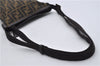 Authentic FENDI Vintage Zucca Shoulder Cross Body Bag Nylon Leather Brown 0449F