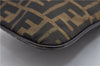 Authentic FENDI Vintage Zucca Shoulder Cross Body Bag Nylon Leather Brown 0449F