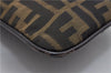 Authentic FENDI Vintage Zucca Shoulder Cross Body Bag Nylon Leather Brown 0449F