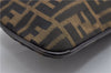 Authentic FENDI Vintage Zucca Shoulder Cross Body Bag Nylon Leather Brown 0449F