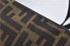 Authentic FENDI Vintage Zucca Shoulder Cross Body Bag Nylon Leather Brown 0449F
