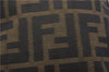 Authentic FENDI Vintage Zucca Shoulder Cross Body Bag Nylon Leather Brown 0449F