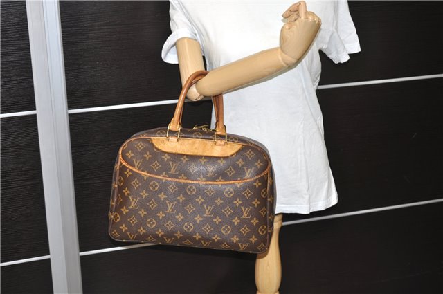 Authentic Louis Vuitton Monogram Deauville Hand Bag M47270 LV 0455D