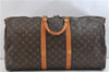 Auth Louis Vuitton Monogram Keepall Bandouliere 55 Boston Bag M41414 LV 0456D