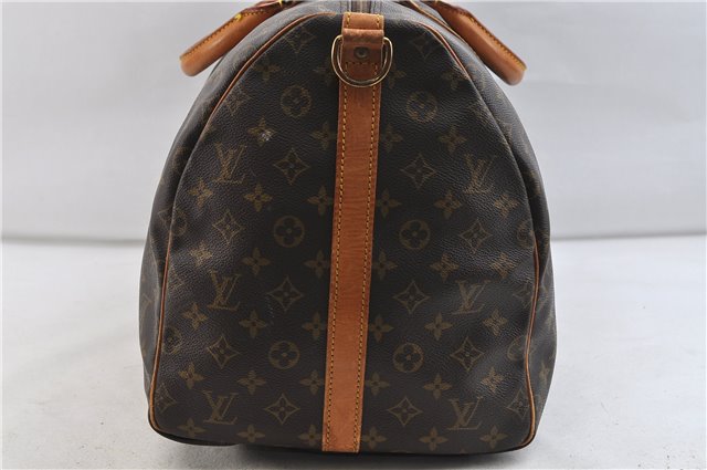 Auth Louis Vuitton Monogram Keepall Bandouliere 55 Boston Bag M41414 LV 0456D