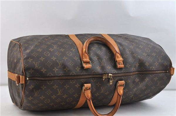 Auth Louis Vuitton Monogram Keepall Bandouliere 55 Boston Bag M41414 LV 0456D