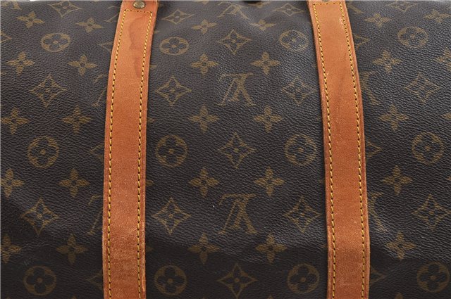 Auth Louis Vuitton Monogram Keepall Bandouliere 55 Boston Bag M41414 LV 0456D