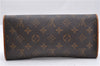 Authentic Louis Vuitton Monogram Pochette Twin GM Shoulder Bag M51852 LV 0457D