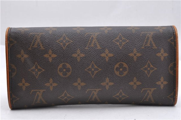 Authentic Louis Vuitton Monogram Pochette Twin GM Shoulder Bag M51852 LV 0457D