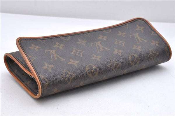 Authentic Louis Vuitton Monogram Pochette Twin GM Shoulder Bag M51852 LV 0457D