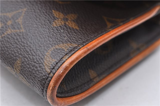 Authentic Louis Vuitton Monogram Pochette Twin GM Shoulder Bag M51852 LV 0457D