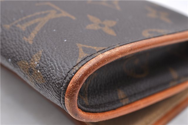 Authentic Louis Vuitton Monogram Pochette Twin GM Shoulder Bag M51852 LV 0457D