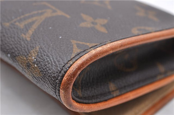 Authentic Louis Vuitton Monogram Pochette Twin GM Shoulder Bag M51852 LV 0457D