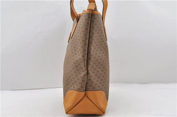 Authentic GUCCI Micro GG PVC Leather Shoulder Tote Bag 0172 Brown Junk 0463D