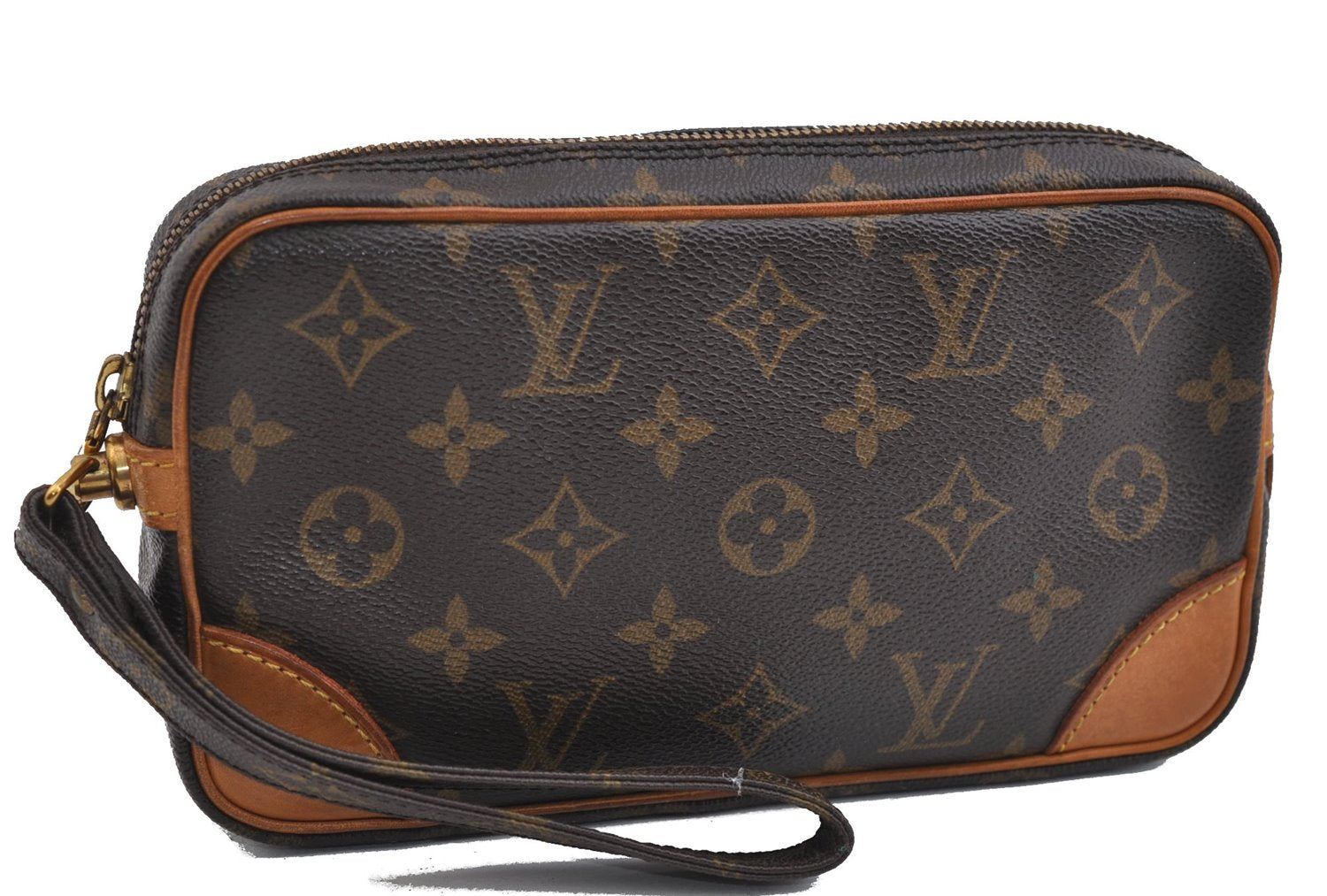 Authentic Louis Vuitton Monogram Marly Dragonne PM M51827 Clutch Hand Bag 0463F