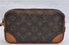 Authentic Louis Vuitton Monogram Marly Dragonne PM M51827 Clutch Hand Bag 0463F