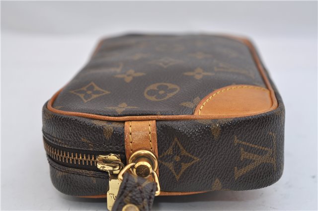 Authentic Louis Vuitton Monogram Marly Dragonne PM M51827 Clutch Hand Bag 0463F