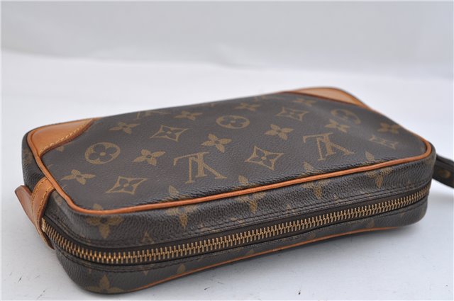 Authentic Louis Vuitton Monogram Marly Dragonne PM M51827 Clutch Hand Bag 0463F