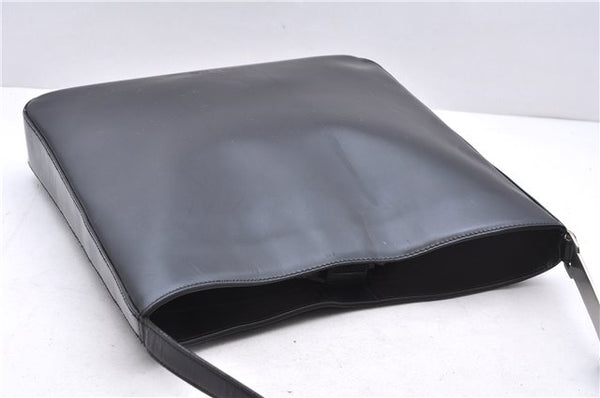 Authentic PRADA Leather Shoulder Hand Bag Black 0465E
