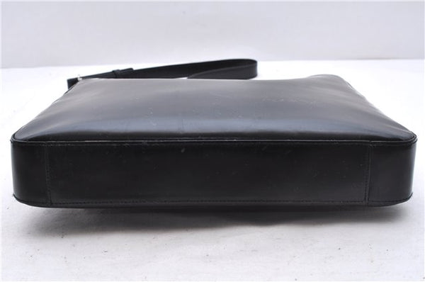 Authentic PRADA Leather Shoulder Hand Bag Black 0465E