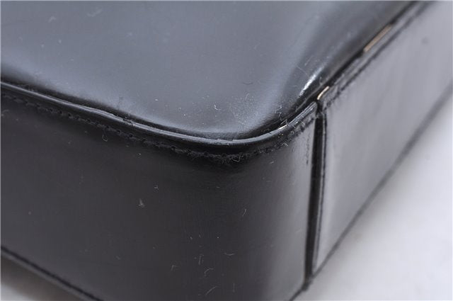 Authentic PRADA Leather Shoulder Hand Bag Black 0465E