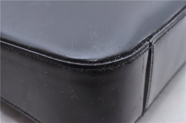 Authentic PRADA Leather Shoulder Hand Bag Black 0465E