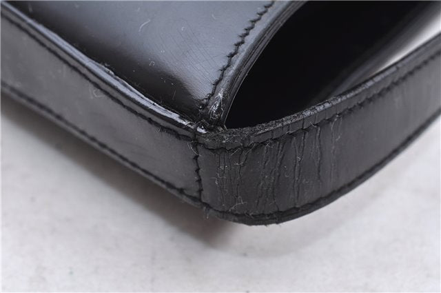 Authentic PRADA Leather Shoulder Hand Bag Black 0465E
