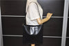 Authentic PRADA Leather Shoulder Hand Bag Black 0465E