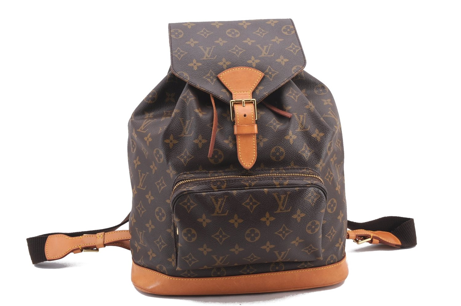Authentic Louis Vuitton Monogram Montsouris GM Backpack M51135 LV 0466F