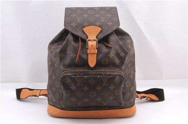 Authentic Louis Vuitton Monogram Montsouris GM Backpack M51135 LV 0466F