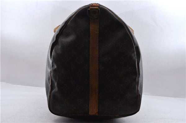 Auth Louis Vuitton Monogram Keepall Bandouliere 60 Boston Bag M41412 LV 0468D