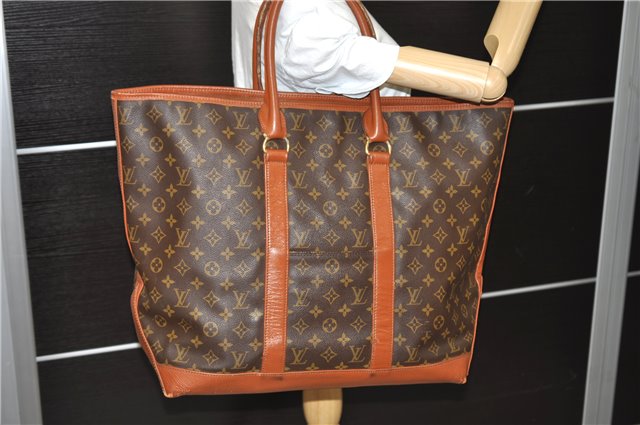 Auth Louis Vuitton Monogram Sac Weekend GM Vintage Tote Hand Bag M42420 LV 0470D