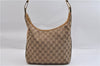 Authentic GUCCI Vintage Shoulder Bag GG Canvas Leather 0013814 Brown 0470F
