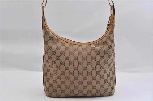Authentic GUCCI Vintage Shoulder Bag GG Canvas Leather 0013814 Brown 0470F
