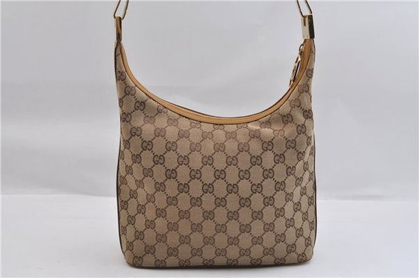 Authentic GUCCI Vintage Shoulder Bag GG Canvas Leather 0013814 Brown 0470F