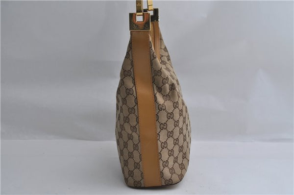 Authentic GUCCI Vintage Shoulder Bag GG Canvas Leather 0013814 Brown 0470F