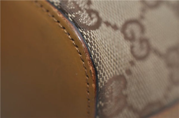 Authentic GUCCI Vintage Shoulder Bag GG Canvas Leather 0013814 Brown 0470F