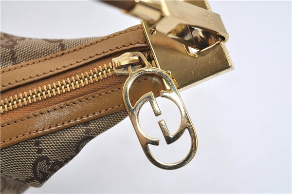 Authentic GUCCI Vintage Shoulder Bag GG Canvas Leather 0013814 Brown 0470F