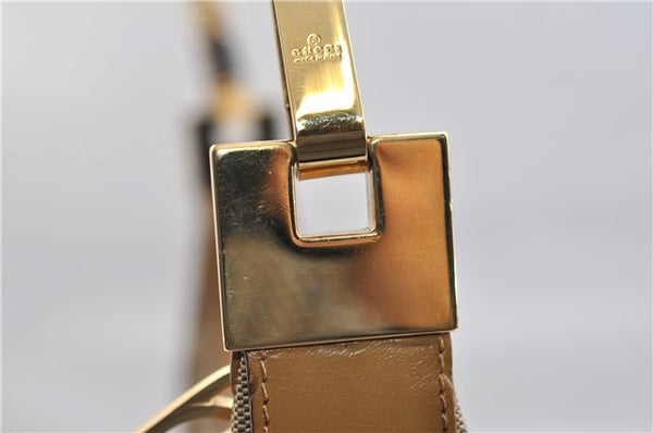 Authentic GUCCI Vintage Shoulder Bag GG Canvas Leather 0013814 Brown 0470F