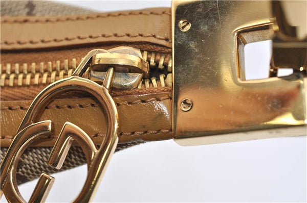 Authentic GUCCI Vintage Shoulder Bag GG Canvas Leather 0013814 Brown 0470F