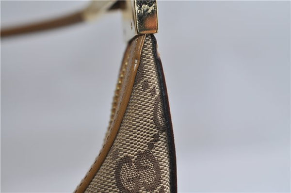 Authentic GUCCI Vintage Shoulder Bag GG Canvas Leather 0013814 Brown 0470F