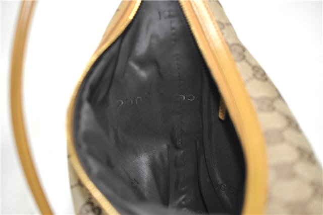Authentic GUCCI Vintage Shoulder Bag GG Canvas Leather 0013814 Brown 0470F
