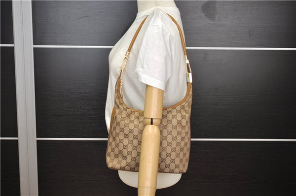 Authentic GUCCI Vintage Shoulder Bag GG Canvas Leather 0013814 Brown 0470F