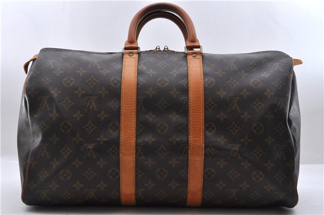 Authentic Louis Vuitton Monogram Keepall 45 Boston Bag M41428 LV 0472D