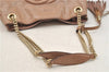 Authentic GUCCI SOHO Tassel Chain Shoulder Tote Bag PVC 308982 Beige Pink 0472E