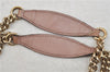 Authentic GUCCI SOHO Tassel Chain Shoulder Tote Bag PVC 308982 Beige Pink 0472E