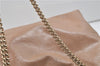 Authentic GUCCI SOHO Tassel Chain Shoulder Tote Bag PVC 308982 Beige Pink 0472E