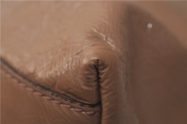 Authentic GUCCI SOHO Tassel Chain Shoulder Tote Bag PVC 308982 Beige Pink 0472E