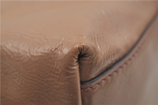 Authentic GUCCI SOHO Tassel Chain Shoulder Tote Bag PVC 308982 Beige Pink 0472E