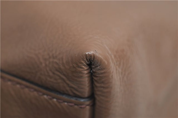 Authentic GUCCI SOHO Tassel Chain Shoulder Tote Bag PVC 308982 Beige Pink 0472E